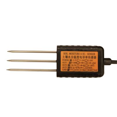 China OEM Agriculture 4-20mA 0-5V 0-2V 0-3.3V RS485 Output Soil Moisture EC Temperature Sensor for sale