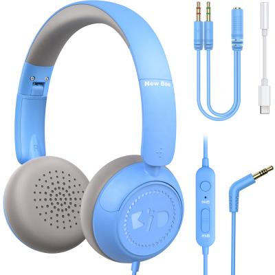 China New Bee Headband Cute Kids Headset Foldable PC Computer Gaming Headset With 3.5mm Cable Kid Girl Audio Earphones For Kids for sale