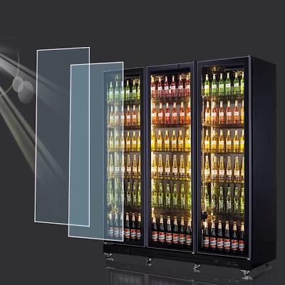 China Wine Beer Beverage Display Fridge Glass Double Door 220V/110V 310w-960w for sale