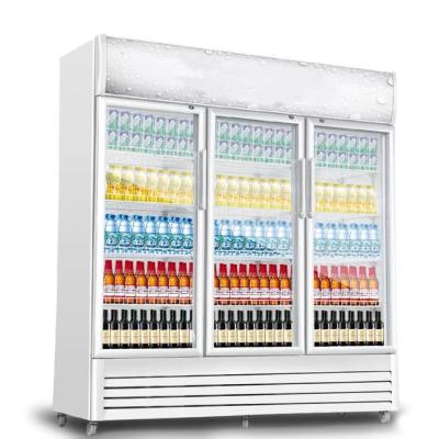 China Glass Beverage Display Fridge For Soft Drink Double-Temperature for sale