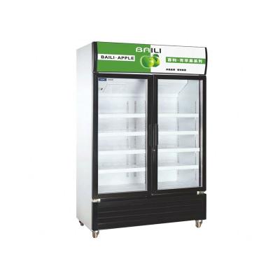 China Durable Using Beverage Display Fridge Vertical Glass Door  Air-Cooled Convenient Cleaning for sale