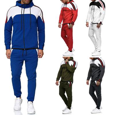 China Autumn KCYA Customized Fashion Men Breathable Casual Hoodie Set Plus Size Sports Jogging Two Piece Set for sale