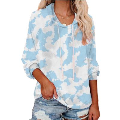 China KCYA Tie Dye Hoodies Anti-pilling Custom Logo Women's Hoodies Pullover for sale