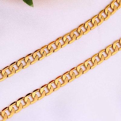 China Wholesale Hiphop Hip Hop Jewelry 4mm 6mm Necklace Mens 18k Gold Plated Stainless Steel Cuban Link Chain for sale