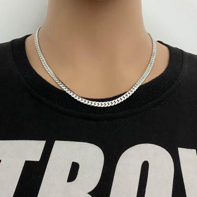 China Stainless Steel Flat Side Men's Hip Hop Hip Hop Hip Hop Male Jewelry Fashion Jewelry Snake Chain Bone for sale