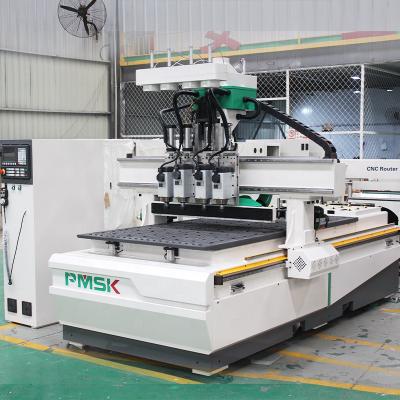 China Furniture Industry Double Station CNC Router Panel Nesting Machine Office Furniture CNC Cutting Router Woodworking Machine for sale