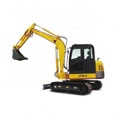 China Hotels garden digger price 6.8Ton LT70-6 Mini Excavator Manufacturer Hydraulic Excavator with cheap price for sale