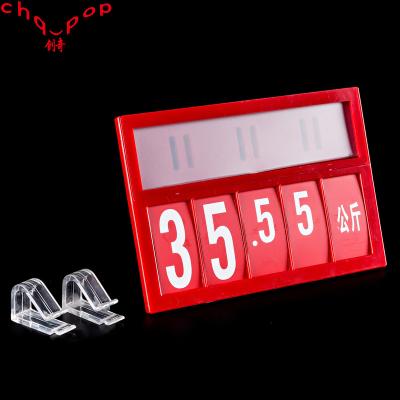 China Display Pricing Good Quality Plastic Supermarket Digital Price Display Board With Hook for sale