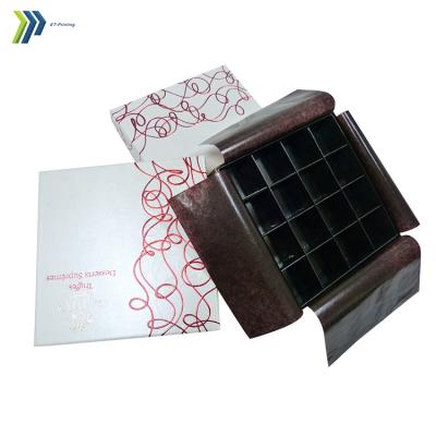 China Recyclable Custom Chocolate Gift Packing Box With Divider for sale