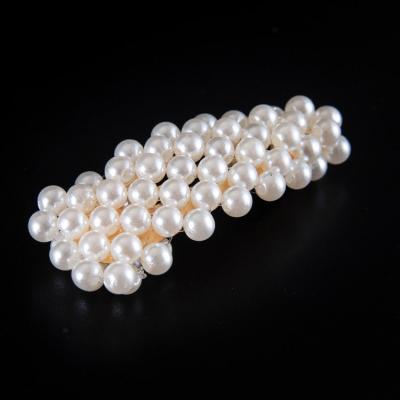 China Fashion Korea Wholesale Women Hair Accessories Bead Snap Barrette Stick Hairpin Clip for sale