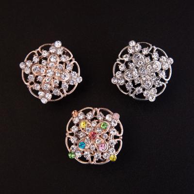 China New Popular Fashion Set Alloy Flower Shape Three Ring Scarf Buckle Brooch for sale