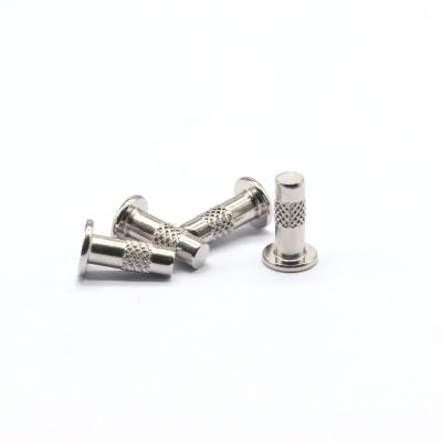 China New Design Industry Good Quality Iron Remaches Nickel Plated Knurled Flat Head Rivets Solid Rivets for sale