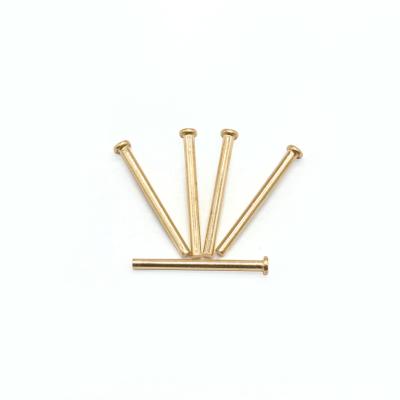 China Industry Factory Price Cheap Copper Rivets Solid Brass Flat Head Rivets for sale