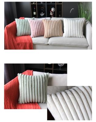 China Partraction Carved Faux Rabbit Fur December Pillow For Sofa Use Customized Colors for sale