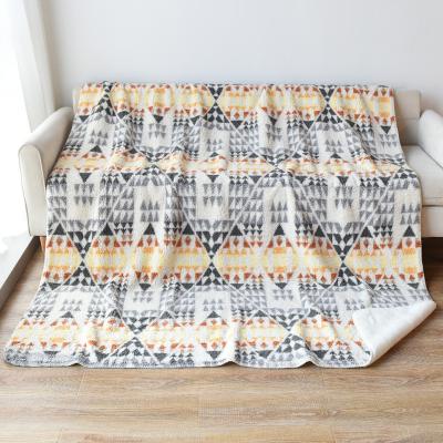 China New Anti-Static Designed Printed Sherpa Sheets With Lash Stitch Customized Patterns for sale