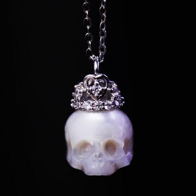 China Other Freshwater Cultured Carved Skull Pearl Necklace Jewelry for sale