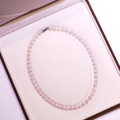 China Other Real Cultured Genuine Round 8mm White Pearl Necklace For Wedding Gifts Jewelry for sale