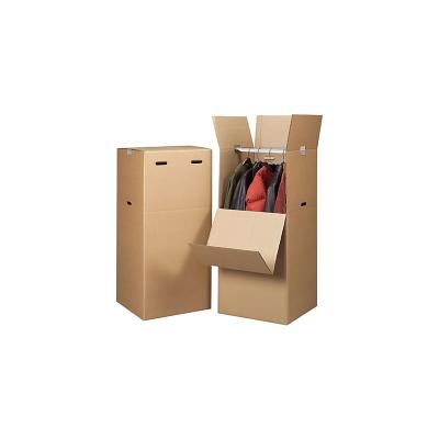 China Custom Shipping Recycled Materials Cardboard Corrugated Wardrobe Mobile Boxes With Custom Logo for sale