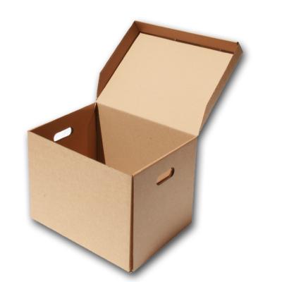 China Recycled Colored Materials China Supplier YIF Top Ae Flute Cardboard Box Packaging With Handle for sale