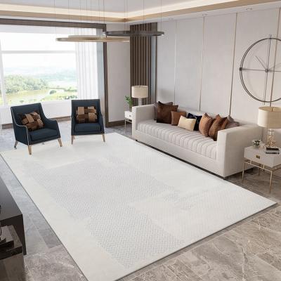 China Modern Washable Anti-slip Bedroom Plaid Tapete De Area Living Room Carpet Covers Soft Luxury for sale