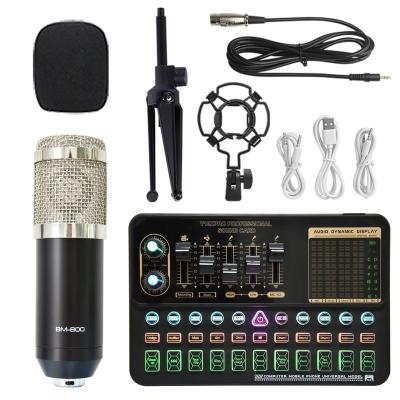 China Bm800 Professional Studio Condenser Live Sound Card Recording Studio Sound Cards Audio Mixers For PC for sale