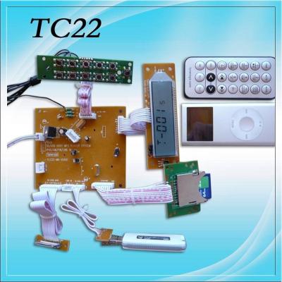 China USB mp3 player board AM FM radio SD card with iPod LCD control and display TC22 for sale