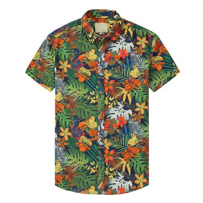 China Breathable New Arrival Wholesale Custom Pattern Short Sleeve Beach Hawaiian Shirts for sale