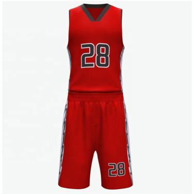 China Breathable 100% Polyester Reversible Basketball Jersey Uniform Design For Youth Generation for sale