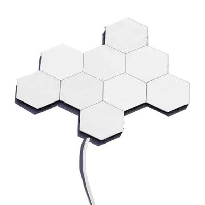 China Modern White Flush Hexagonal High Brightness Quantum Honeycomb Wall Lamp Lights for sale