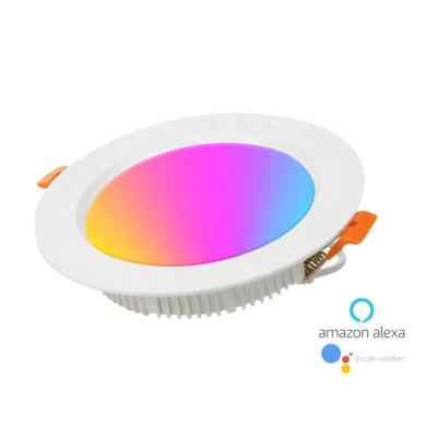 China Modern LED Downlight Spot LED Recessed Dimmable Smart Ceiling 6W Round Ceiling Light 220V 110V RGB Color Changing Bulb Track Lamp for sale