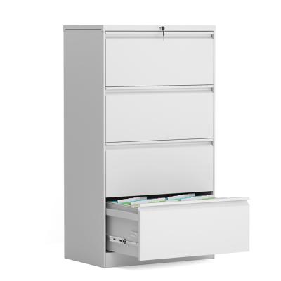 China Office Furniture Modern White Steel Cabinet Home Filing Cabinet Steel Storage 4 Drawers A4 Documents Filing Cabinets for sale