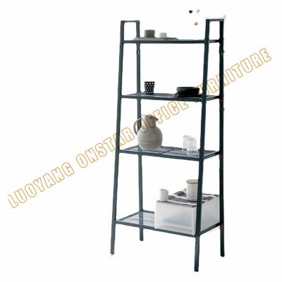 China Easy Assembly 4 Layer Ladder Wall Rack Storage Rack Kitchen Shelf Rack Shoes Rack Shelf Home for sale