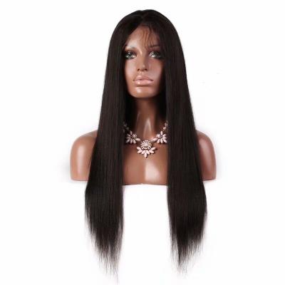 China Transparent Body Wave Hair Lace Wig Natural Brazilian Remy Hair In Stock Straight Wigs 16 Inch Long Human Hair for sale