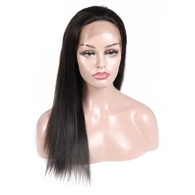 China Custom Transparent 13*4 Body Wave Lace Frontal Natural Long Clip In Brazilian Remy Human Hair Straight 18 Inch Wigs for sale