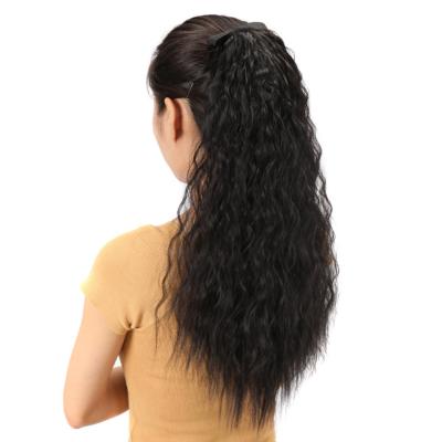 China New Product Long Water Wave Body Wave Curly Hair Ponytail Wigs Synthetic Hair Extension for sale