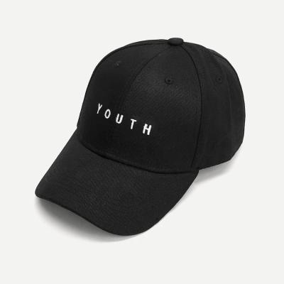 China Promotional Custom Embroidery JOINT Logo Black Sports Baseball Hat from China for sale