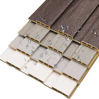 China Traditional Ecological wood 195 Great Wall panel sound-absorbing panel Plastic wood pvc ceiling bamboo wood fiber grid decorative panel wall for sale