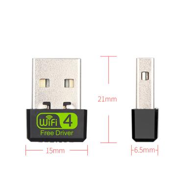 China Wifi Controlled Mini USB 2.0 WiFi Wireless Adapter 150Mbps LAN Network Card WiFi Receiver For PC Computer for sale