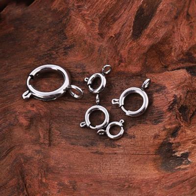 China Opening Round Ring Clasp SSY015 316L Stainless Steel Sling Spring DIY Buckle Handmade Jewelry Accessories for sale