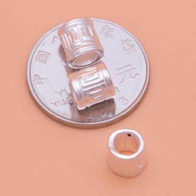 China Sterling Silver CYP056 Sterling Silver Crimping Beads Findings for Jewelry Making 925 Tube Slider Loose Bead for Bracelet for sale