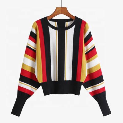 China New design 2020 wholesale fashion batwing-wrapped blouse anti-shrink knitted sweater shirt slim fit sweater for sale