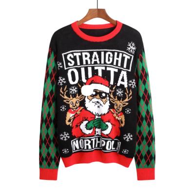 China Anti-Wrinkle Plus Size Round Neck Santa Ugly Christmas Long Sleeve Sweater Men's Sweater Knitwear for sale