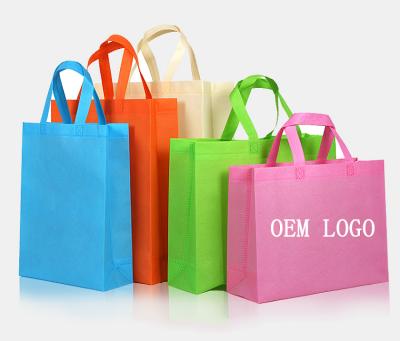 China Eco-friendly Promotion Factory Tote Non Woven Shopping Bag Custom Logo Supply for sale