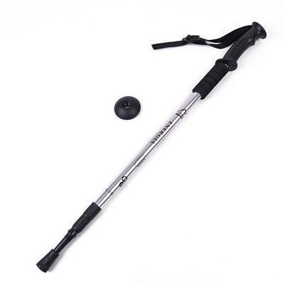 China Custom Printing Hand Held Low Price Trekking Folding Pole Four Seasons Walking Tool Climbing Stick for sale