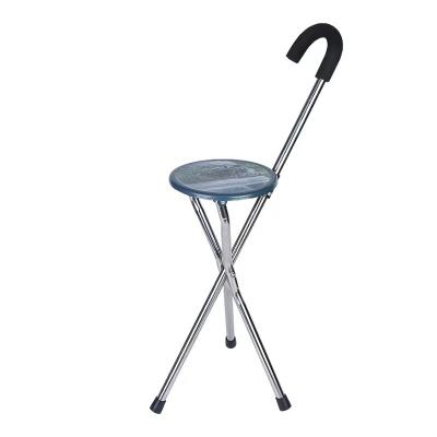 China EVA Stainless Steel Folding Crutches For Elderly Crutches Three Leg Chairs With Seats for sale