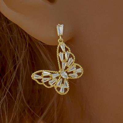 China Hip Hop Culture Leaf Shape Copper Punk 18k Gold Plated Stud Earrings for sale