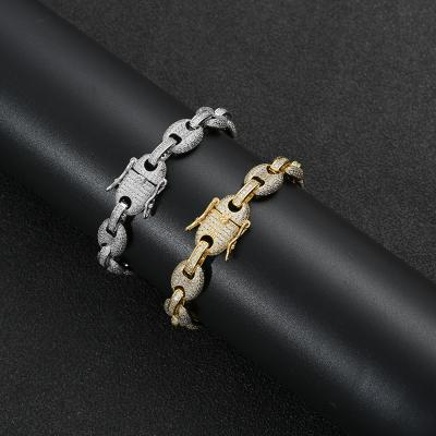 China Other Pop It Bangles Charm Bracelet Non Tarnish Cuban Pig Nose Bracelet 12mm Bangles Link Sublimation Punk Blank for sale