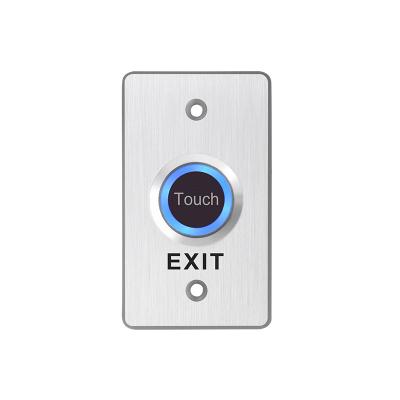 China 4mm Thick Aluminum Smart Home Led Switch Elevator Emergency Stop Contact Button Pulsador De Puerta No Panel AOPU Exit for sale