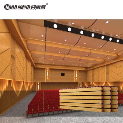 China GoodSound Modern Hall Wall Grooved Wooden Decorative Tiles Acoustic False Ceiling Panel for sale