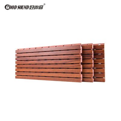 China Modern Tiange Ceiling Wood Acoustic Wall Fluted Decorative Fluted Acoustic Sound Damping Panel For Theater for sale